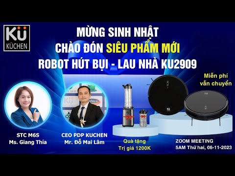 MỪNG SINH NHẬT DROPPII - CHÀO ĐÓN SIÊU PHẨM MỚI ROBOT HÚT BỤI LAU NHÀ KUCHEN KU2909 11/06/2023