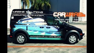 preview picture of video 'Ford Transit Connect Van Wrap Graphics, Davie, Florida | Marine Solutions Underwater Lights Limited'