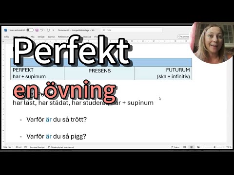 SFI D / SVA grund - en övning med perfekt
