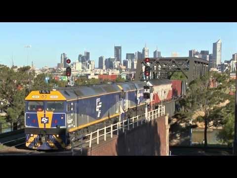 P&O Melbourne to Adelaide Freight train departs Melbourne