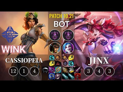 ES Wink Cassiopeia vs Jinx Bot - KR Patch 10.21