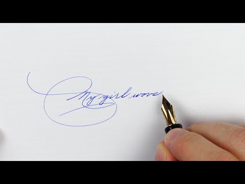 How to write a Pangram #12 in Spencerian with the Pilot Justus95 Fountain pen - Handwriting practice