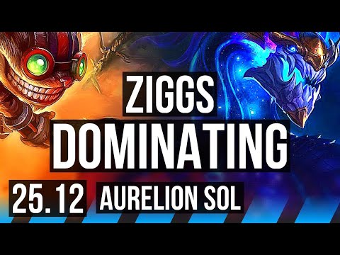 ZIGGS vs AURELION SOL (MID) | 1600+ games, Dominating | EUW Master | 25.12