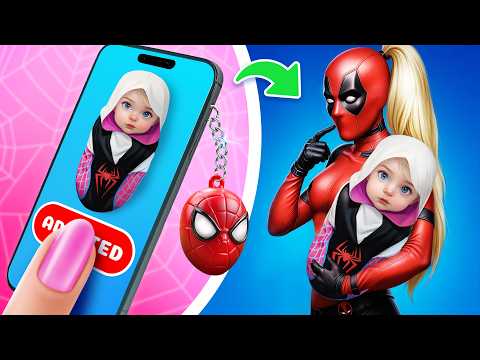 Lady Deadpool and Spider-Man Become Parents! Extreme Superhero Makeover!