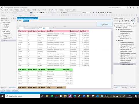 MS SSRS tutorial on show/hide tablix/table with no rows