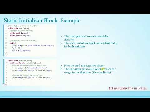 023 Static Initializer Blocks In Java
