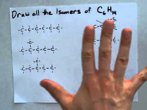 Draw the Isomers of hexane (C6H14) - YouTube