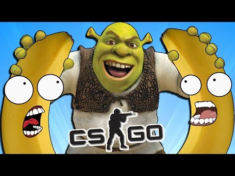 ИМБОВЫЕ НЫЧКИ, ШРЕК И БАНАНЫ 🍌 CS:GO Тролль Прятки (КС ГО Маньяк)