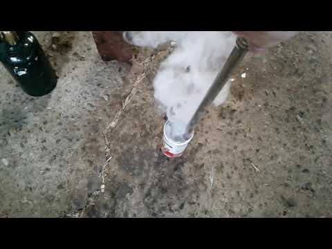 Glowing Hot bar makes motor oil smoke