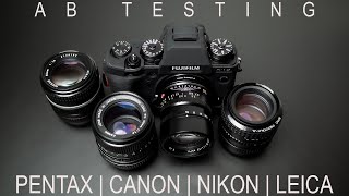 AB Testing| Leica, Nikon, Canon, and Pentax | 50mm 1.4 | Manual Lens