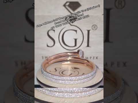 41gm 14k Rose Gold Bracelet with 13ct Round Moissanite Diamond