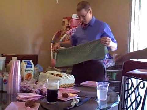 Seth Cuts the Christening Cake