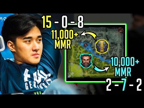 ABED Trolling around with his EARTH SPIRIT vs 10,000+ MMR KUNKKA MID - UNKILLABLE! DOTA 2