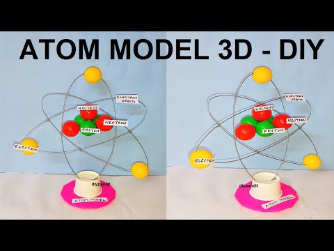 Atomic Structure Model Making 3d DIY for science project howtofunda class 9 class 11