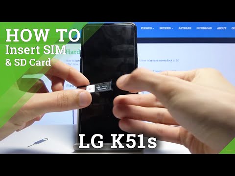 How to Insert SIM and SD into LG K51s - Set Up SIM & SD Cards