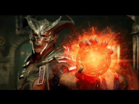 Mortal Kombat 1 Story Scene General Shao uses Shinnok’s Amulet against Sindel