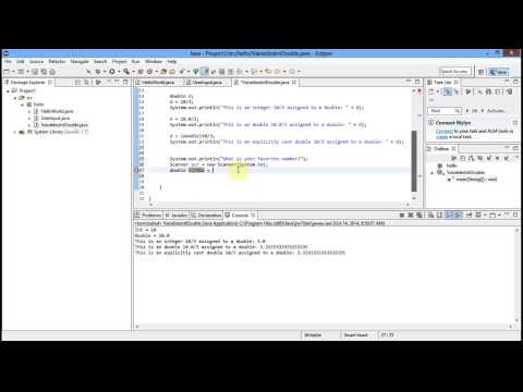 Java: 4 : Variables  Int, Double and Math