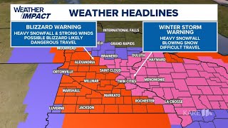 WEATHER: Strong snow storm with gusty winds, blowing snow & dropping temperatures