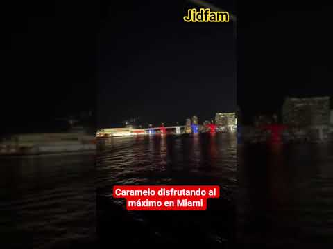 Caramelo chilling on a boat in Miami 💥🔥#caramelodc #carloscruz
