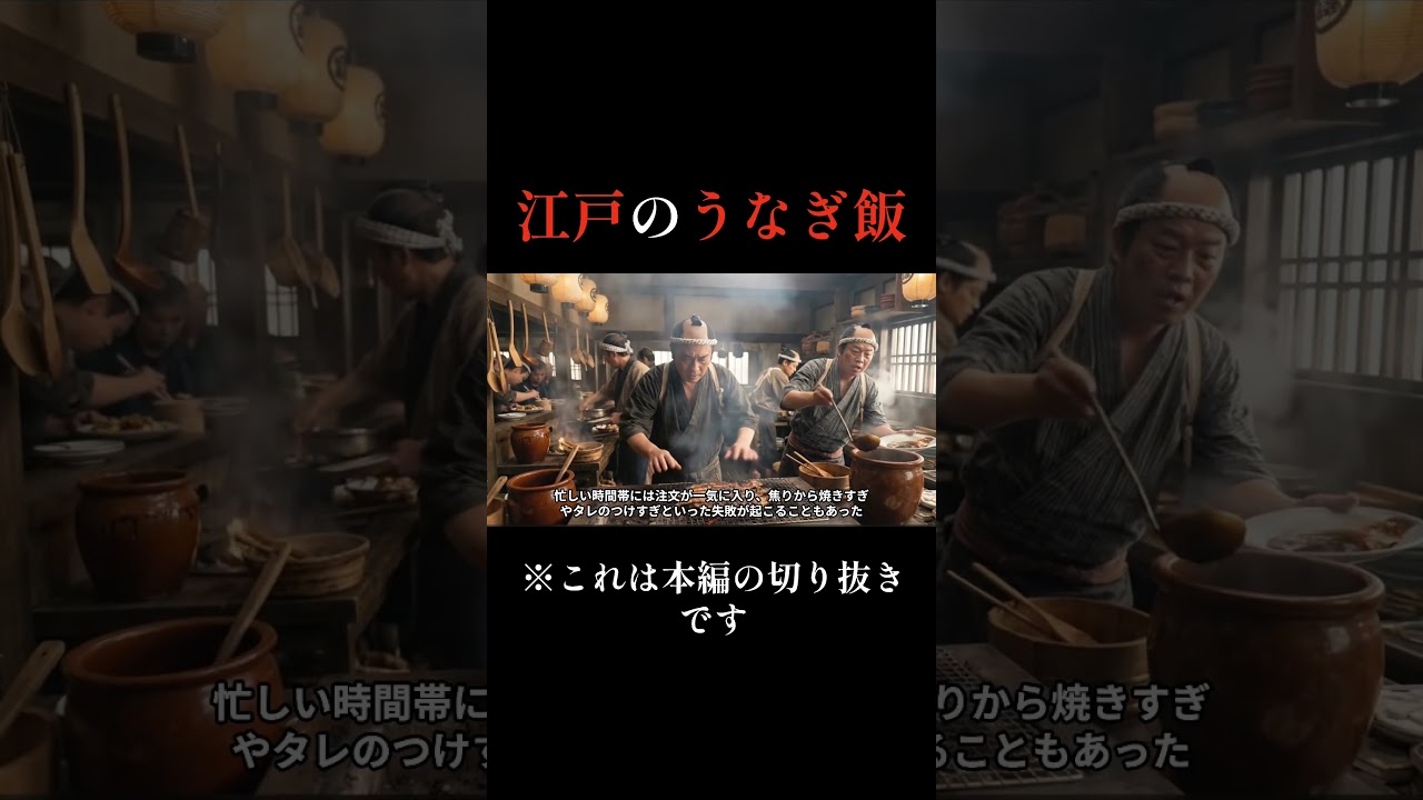 【飯テロ】江戸の鰻飯は絶品だったのか？！ #江戸時代 #日本史 #歴史 #歴史チャンネル #江戸の暮らし #ai再現
