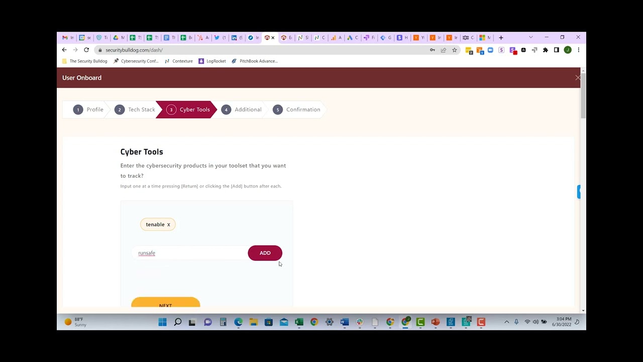 The Security Bulldog 3 Set up profile