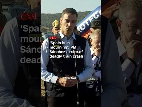 ‘Today Spain is in mourning’: PM Sánchez at site of deadly train crash