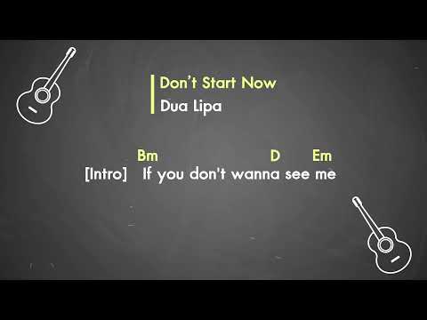 Don't Start Now - Dua Lipa [Lyrics And Chords] Guitar Playalong Lesson