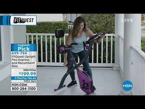 FitQuest Upright Flex Express and Recumbent Bike with Re...