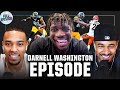 Darnell Washington Recapping His Monster Stiff Arm Playing With Rodgers And The Best Tomlinisms
