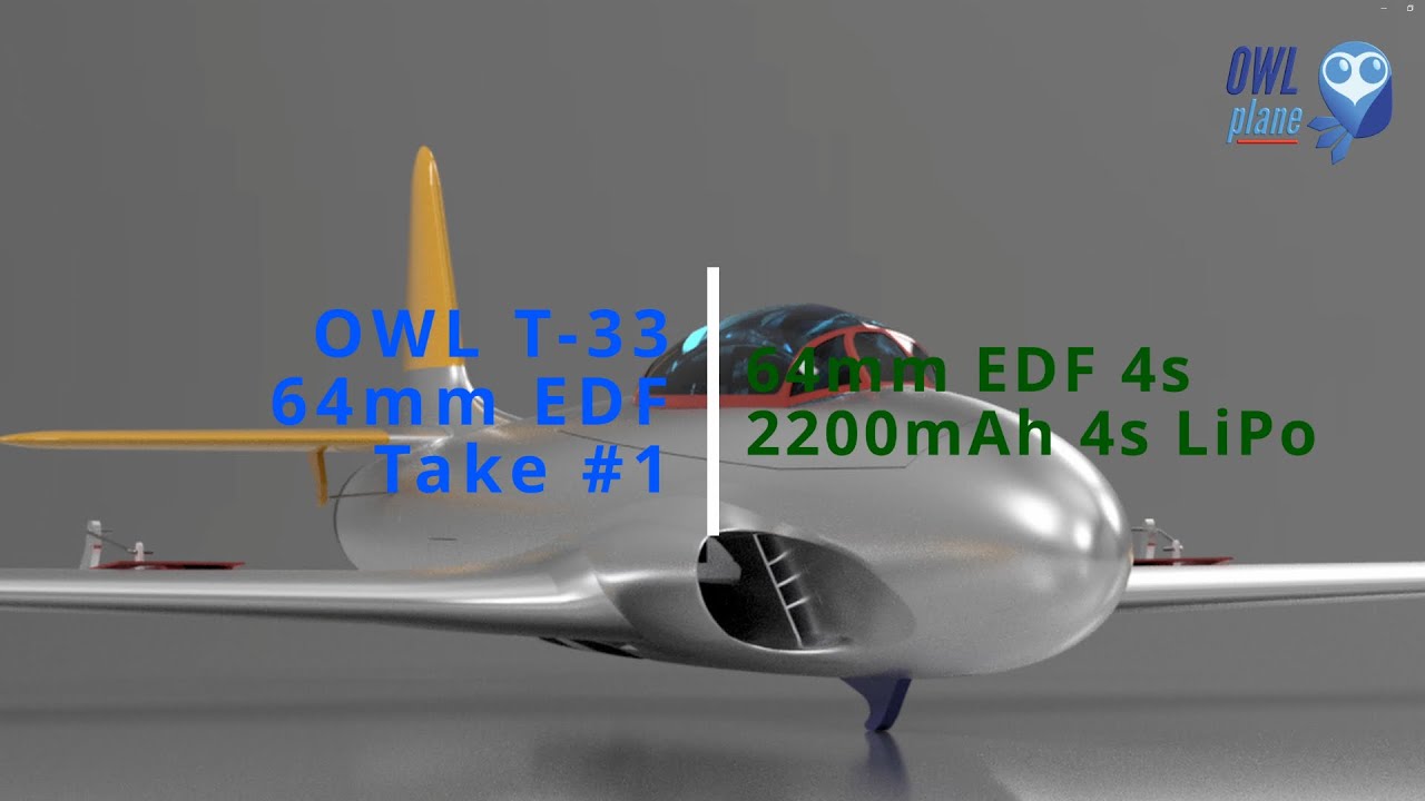 OWL T-33 Shooting Star - 64mm EDF - 2200mAh 4s LiPo - Part#1 - Coming Soon !