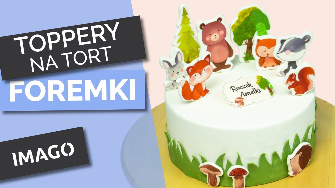 Toppery na tort urodzinowy 🎂 Leśne motywy z IMAGO Printer