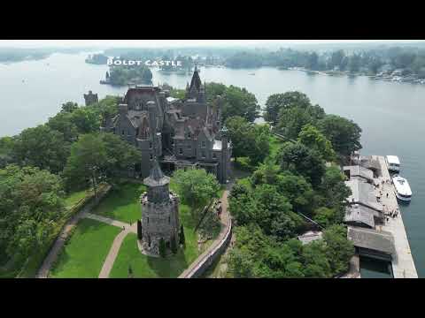 Boldt Castle Aerial Tour on Heart Island, Alexandria Bay, NY [4k]