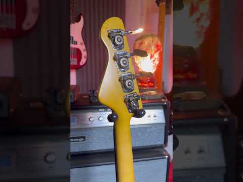 Olinto By La Bella 4-String Short Scale Bass - Candy Apple Red Relic w/Matching headstock image 24