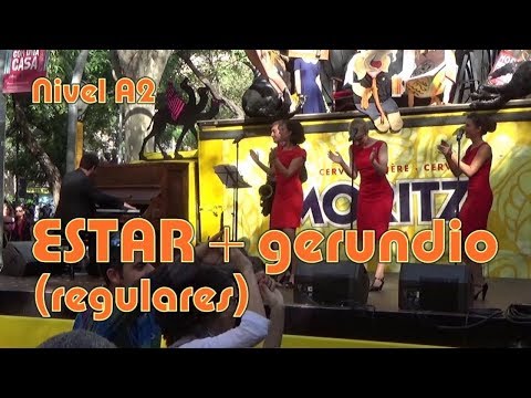 Estar + gerundio (regulares). Nivel A2