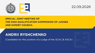 22.09.2026 Special joint meeting Andrii Ryshchenko (in English)
