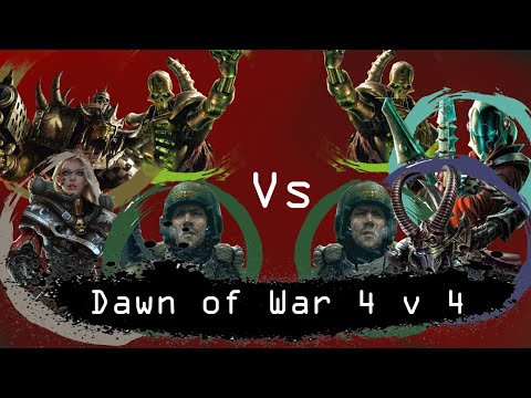 Dawn of War Soulstorm 4 v 4 Sisters, Orks, Necrons, Guard vs Dark Eldar, Eldar, Necrons, Guard