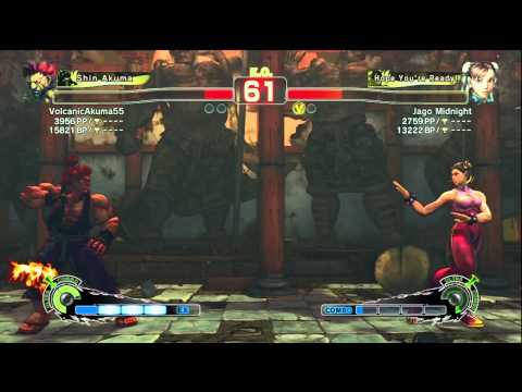SSF4 VolcanicAkuma55 (Akuma) VS. Jago Midnight (Chun-Li) Rank