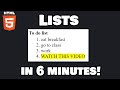 Learn HTML lists in 6 minutes! 📄