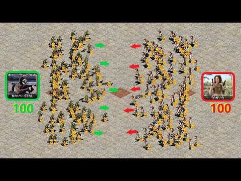 100 Seals vs 100 Tanya - Red Alert 2