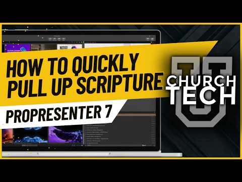 ProPresenter 7 Tutorial: How to quickly pull up scripture