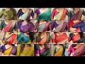 Beautiful Silk Sarees With Contrast Blouse Designs Latest Silk Saree Blouse Front Neck Designs ️