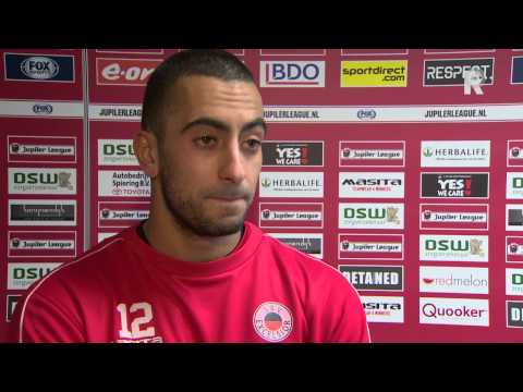 Adil Auassar na afloop van Excelsior - FC Den Bosch