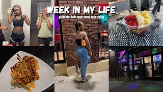 week in my life : trying sushi for the first time, hair appt, pictures, food & more