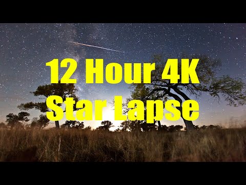 Star Timelapse - 4K 12 hour - relaxation sleep ambient music