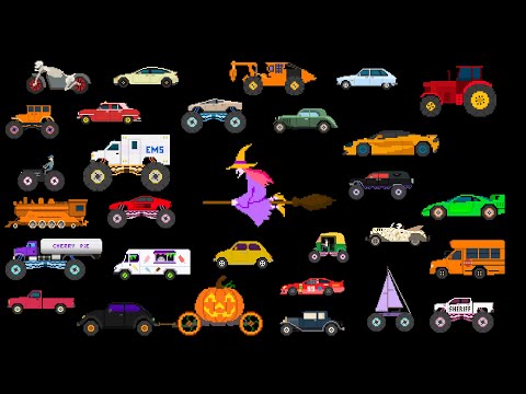 Vehicles Collection 15 | Halloween, Trucks, Monster, Orange, Red and Street