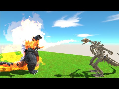 GODZILLA SPACE VS GODZILLA SKELETON Tournament - Animal Revolt Battle Simulator