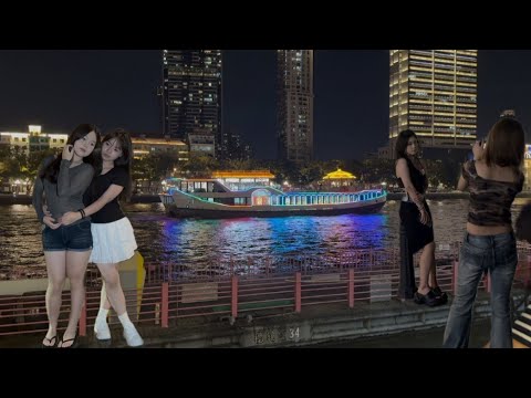 Guangzhou City Walk: Exploring the Streets with Chinese Girls Taking Photos 📸