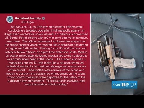 FULL STATEMENT: DHS says ICE agent 'feared for his life' before fatally shooting man in Minneapolis
