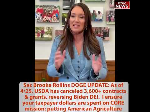 Sec. Rollins: USDA Canceled 3,600+ Contracts -- '$1M BIPOC Culinary Program, $625K Russian Biodiversity'; Vance at Nucor Steel; Trump: Tax Cuts