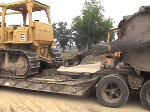 Moving the Cat D6D and the drum chopper.....At the same time